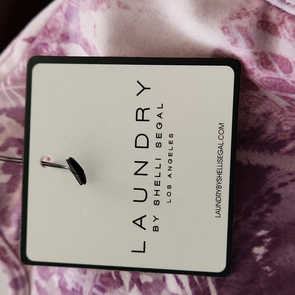 Laundry by Shelli Segal racerback sports bra splattered purples Small FP095 - Picture 4 of 6